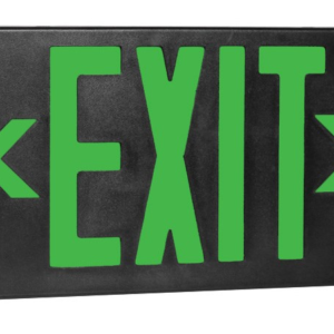 TCP Exit Sign Black/Green AC Only