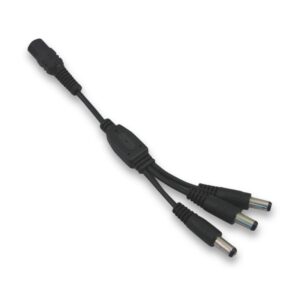 Diode LED DC Splitter Plug – 3-Way, Black