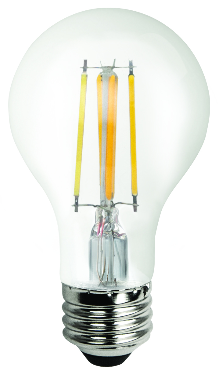 TCP 8W A19 – E26 Base, 2700K, 800 Lumens