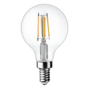 TCP 4.5W G25 – E26 Base, 2700K, 350 Lumens