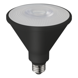 TCP 18.5W Par38 – E26 Base, 2700K, 1,800 Lumens, Black