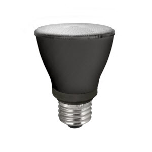 TCP 7W Par20 – E26 Base, 2700K, 600 Lumens, Black