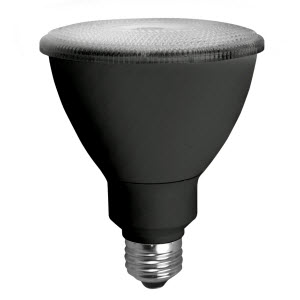 TCP 10.5W Par30 – E26 Base, 3000K, 850 Lumens, Black