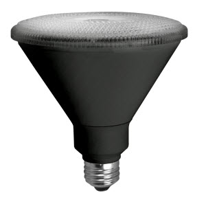 TCP 18.5W Par38 – E26 Base, 3000K, 1,825 Lumens, Black