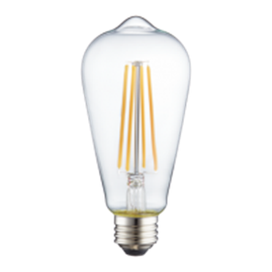 TCP 8W St19 – E26 Base, 3000K, 810 Lumens
