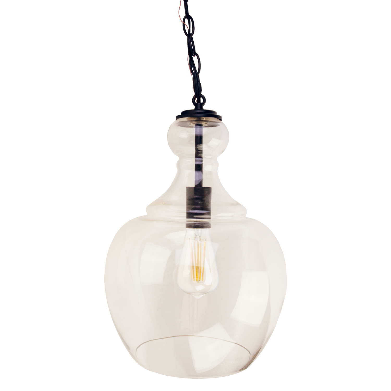 TCP 10W Vint Pend 1l Bell Blk Dim 0k – 2700K, Satin Nickel