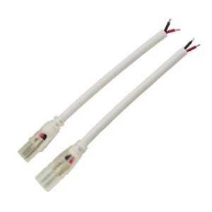 Diode LED Wet Location Splice Connector Pair – 10.5mm, White